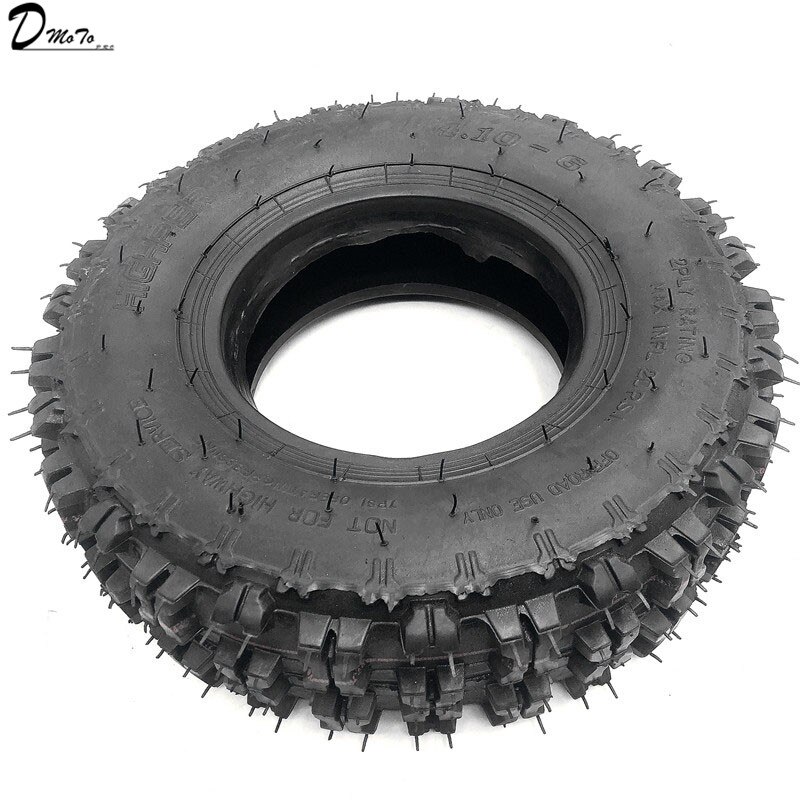 Neumáticos de nieve ATV Go kart MIni Quad de 4,10-6 pulgadas, neumáticos de moto de nieve, neumáticos de playa de 4,10-6 pulgadas con tubo interior: Out Tire 1pc