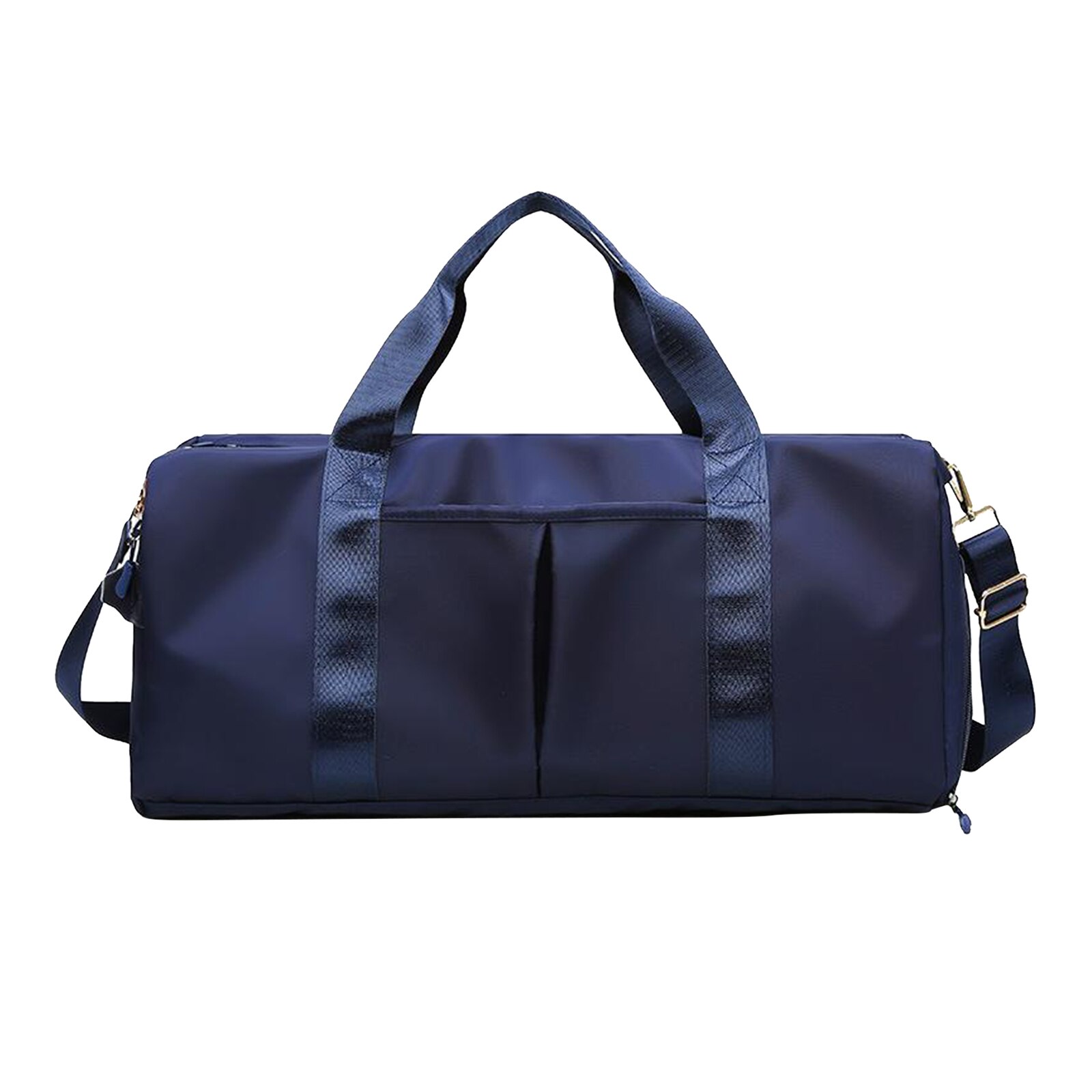 Gym Duffle Sports Bag with Shoe Compartment, Waterproof Travel Fitness Holdall: Blue