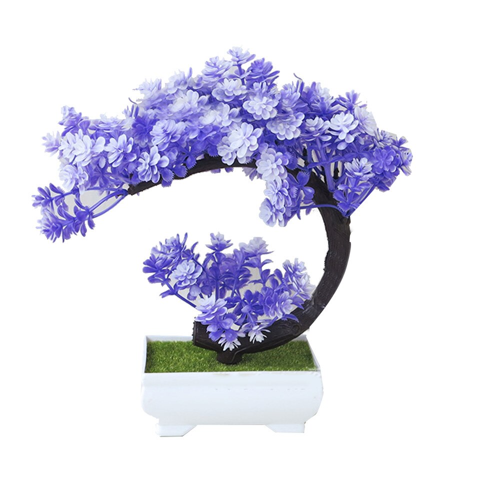 Artificial Small Tree Potted Plant Small Bonsai Desktop Decoration For Home And Company: Green