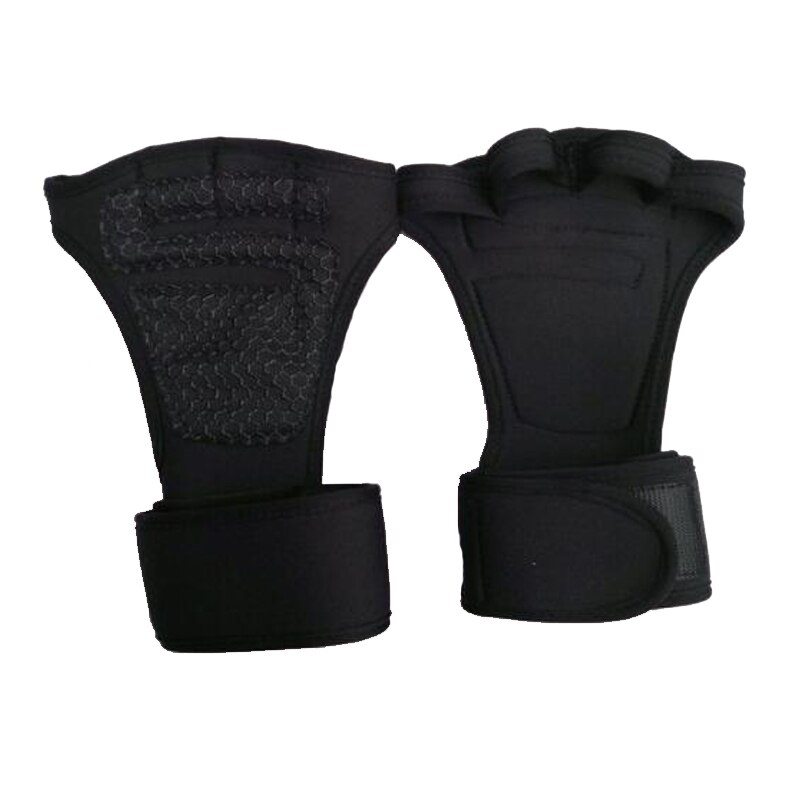 Fitness Sport Gewichtheben Handschuhe Anti-slip Workout Halbe Finger Handschuhe Hantel Fitness Handschuhe Sport Crossfit Training Handschuhe: Black / M
