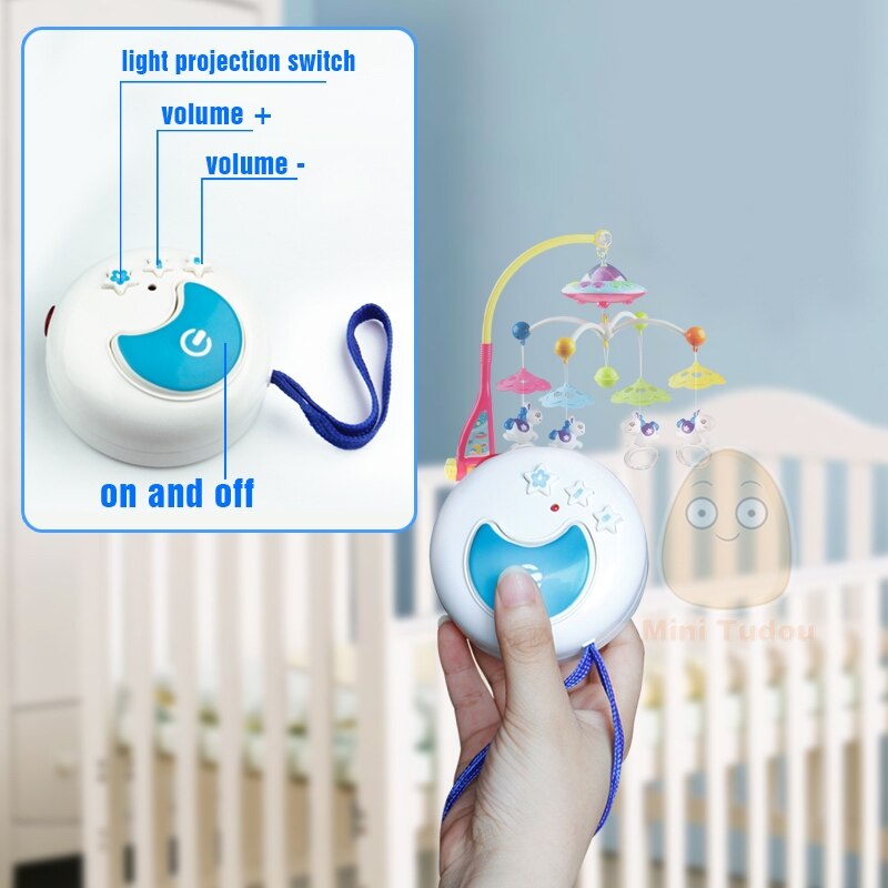 Baby Toys 0-12 Months Cribs Mobile Musical Box for Children Kids Mobile Bracket Bed Bell With Rattles Mobility Toy