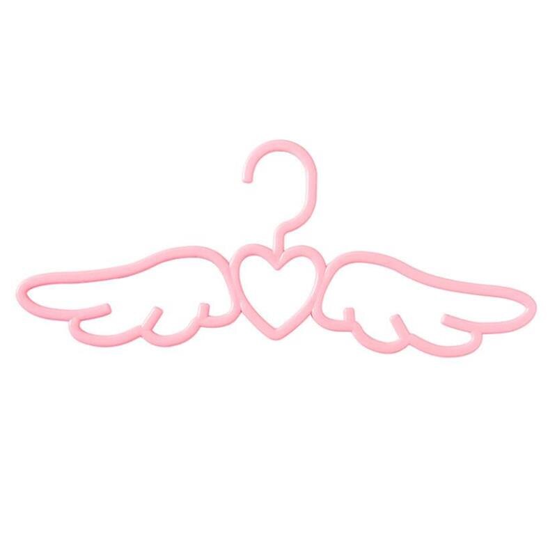 5 pcs/lot Angel wings Clothes Hangers Children Adult Shirt Trouser Coat Hanger Clothes Multifunction Non-Slip Accessories Rack: Pink