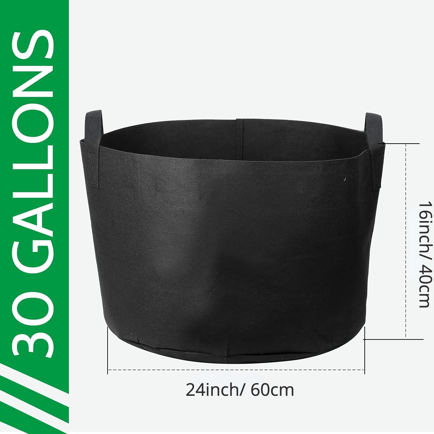 Pacote para cultivo de sacolas, reforçado, não-tecido, com alça, kit de plantio interno/externo, para jardim, 1/2/3/5/7/10/20/30 galão