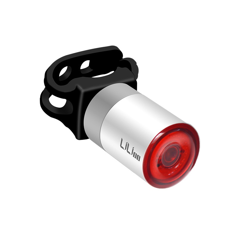 Bicycle Touch Smart Sensor Taillight Brake Vibration Induction Bike Rear Light USB Fast Charge MTB Road Bicycle Tail Light: White Seatpost