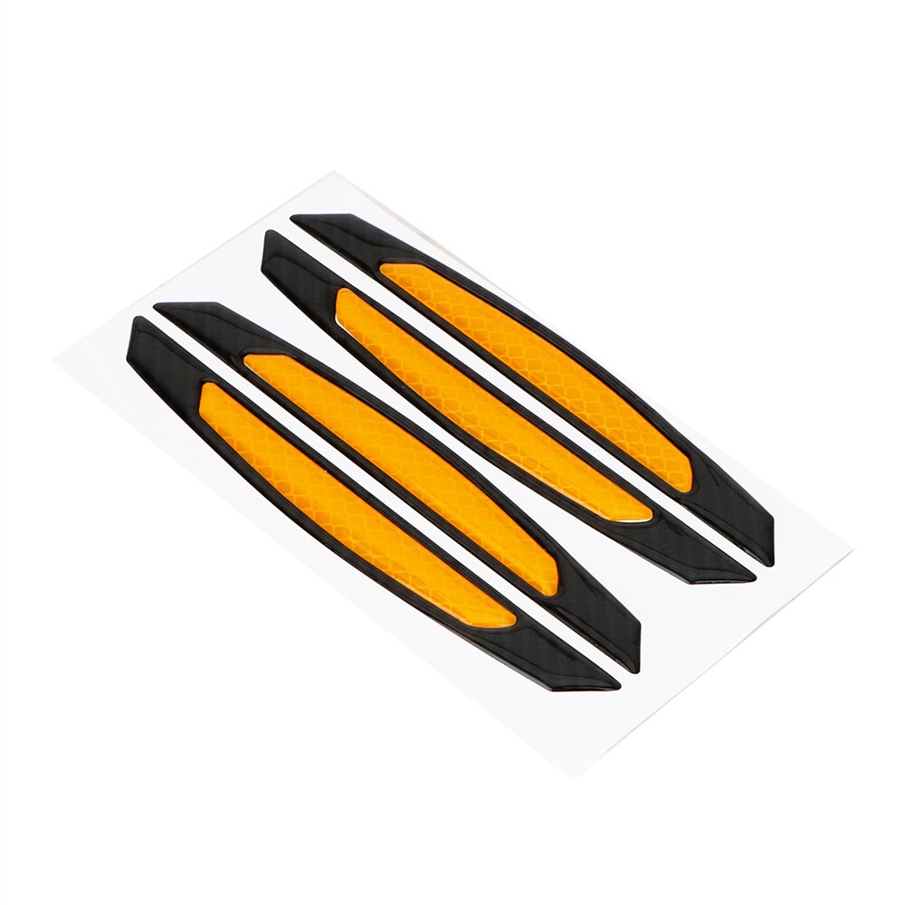4 Pieces/pack Anti-collision Car Door Bumper Sticker Auto Side Anti-scratch Strip Warning Safety Mark Car Reflective Strip