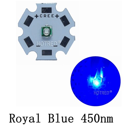 50 stuks 3 W LED SMD3535 Lampen Royal blauw Diep rood kan vervangen cree XPE zaklamp Bron met heatsink 450nm /660nm Diode: Royal Blue 450nm / With 8mm pcb