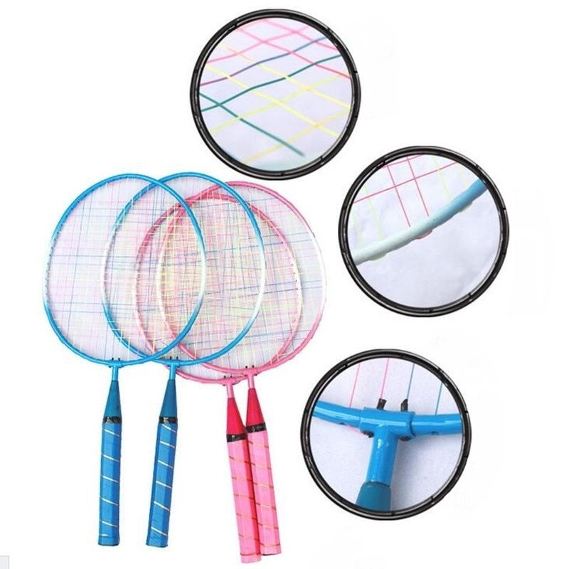 1 Paar Jeugd Kinderen Badminton Rackets Sport Cartoon Pak Speelgoed Voor Kinderen Baby