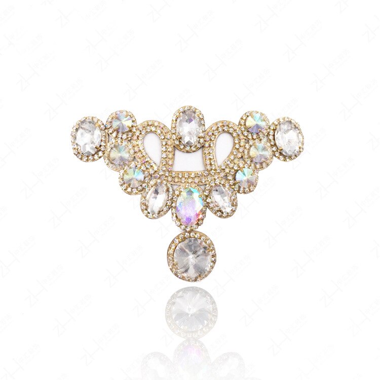 1pcs Bridal Wedding Party Shoes Accessories High Heels Shoes DIY Manual Rhinestone flower Sandals Boots Shoe Decorations Patches: White