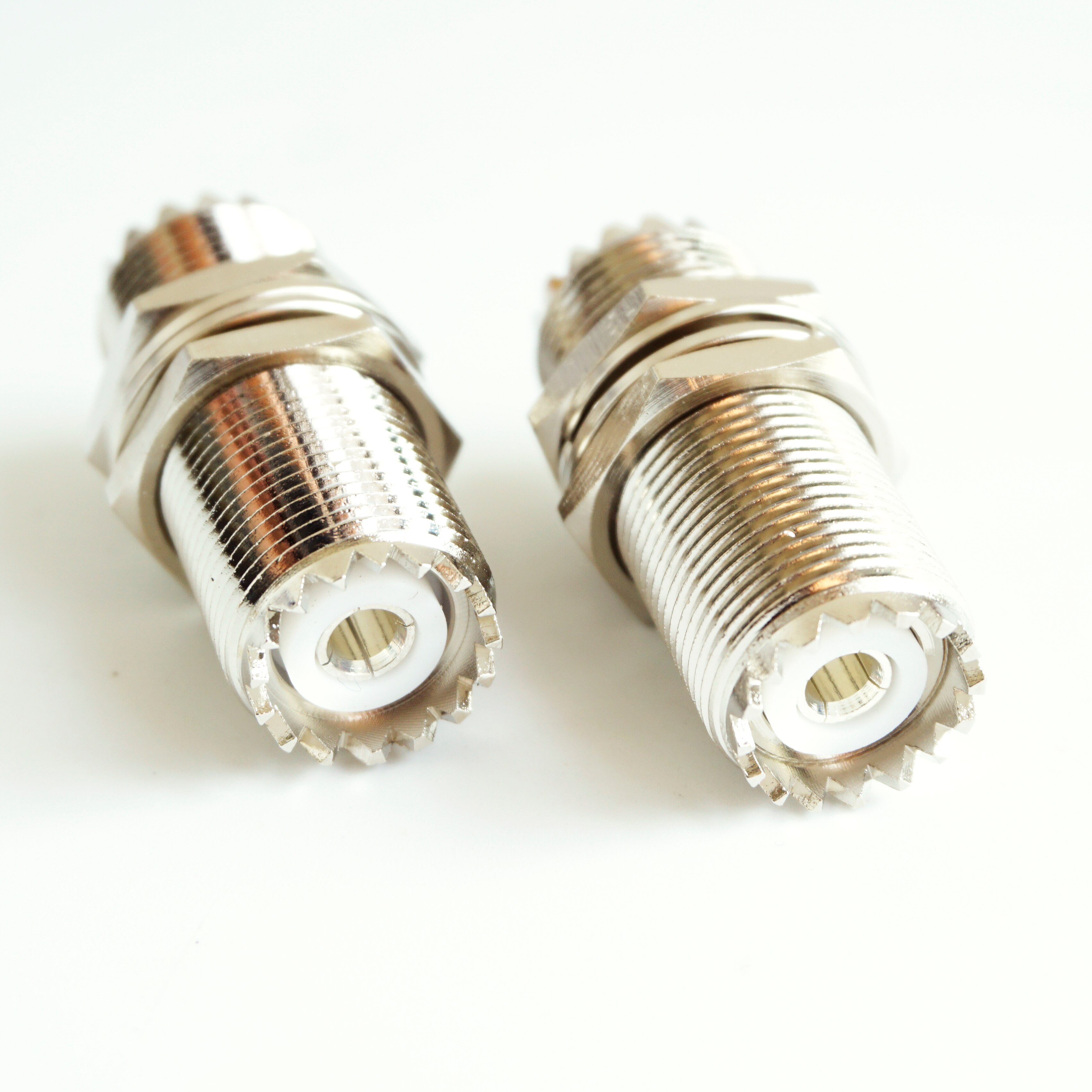 UHF PL259 SO-239 Dual Female Connector UHF Female To UHF Female with O-ring Bulkhead Panel Mount Nut Straight Coax RF Adapters