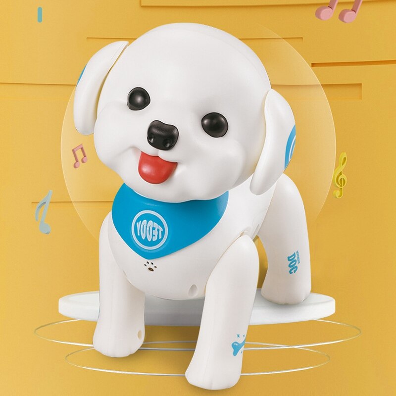 Leneng K19 Rc Robot Teddy Puppy Robotic Hond Voice Control Ligent Programma Zingen Schudden Hoofd Interactieve Huisdier Rc Hond Speelgoed