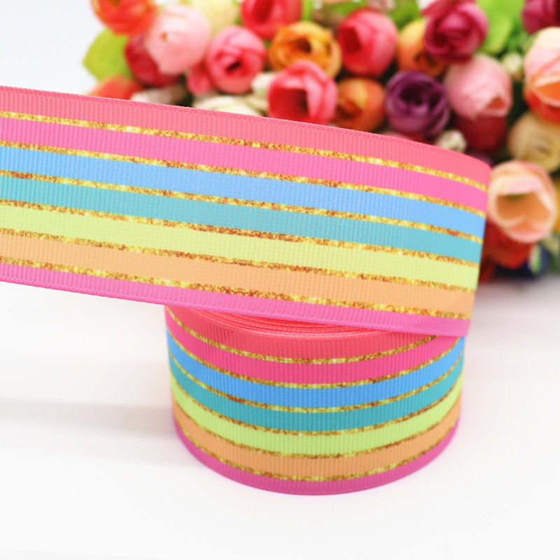 10 Yards 1.5 ''(38Mm) Cake, regenboog Gedrukt Grosgrain Linten Voor Haar Strikken Diy Handgemaakte Materialen Y19082302: 9