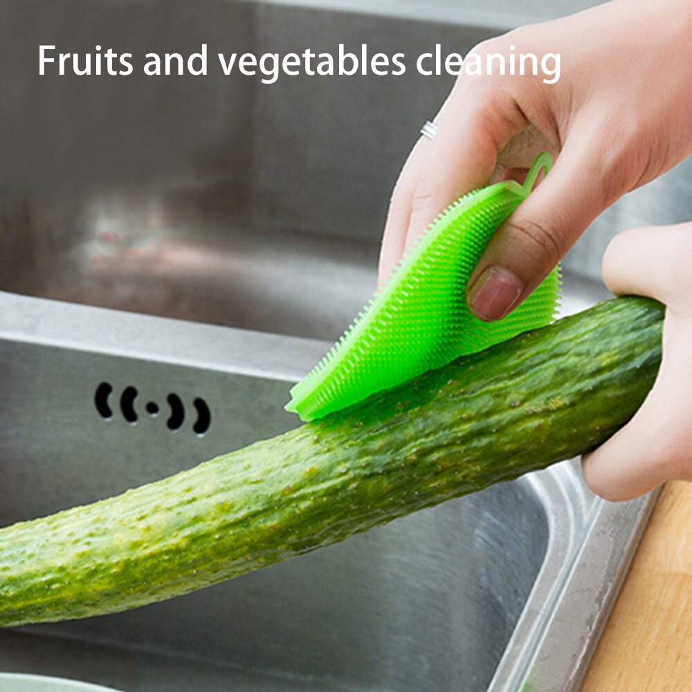 Accesorios de cocina de silicona para proteger la suciedad de las manos, cepillo de limpieza para patatas, frutas y verduras, suministros de cocina, herramientas