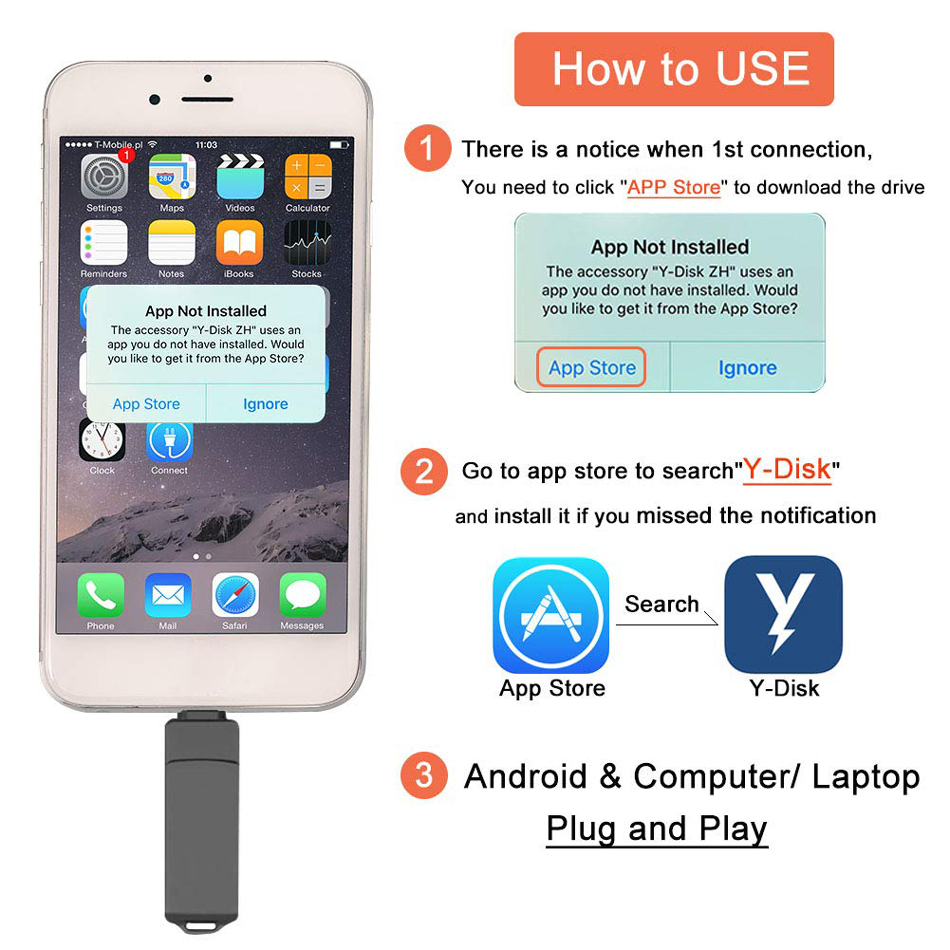 Supersonic Usb Flash Drive Voor Iphone 3 In 1 Memory Stick Ondersteuning Lightning/Micro Usb/Usb Apparaten Voor iphone Pc Android