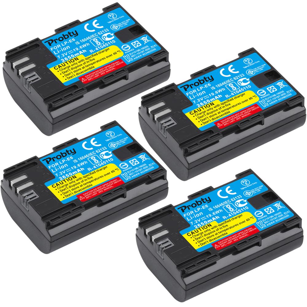 Lp  e6 e6n lp -e6 lpe 6 batteri 2650 mah för canon 5d mark ii iii iv , 80d, 70d, 60d, 6d,  eos 5ds, 5 d 2, 5 d 3, 5 dsr , 5 d 4 kamera