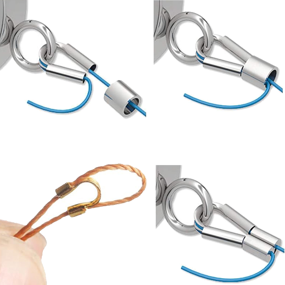 20/50pcs Gold Stainless Steel Wire Guards Thread Cable Protector Loops for Earring Bracelet Necklace Pendant DIY Jewelry Making