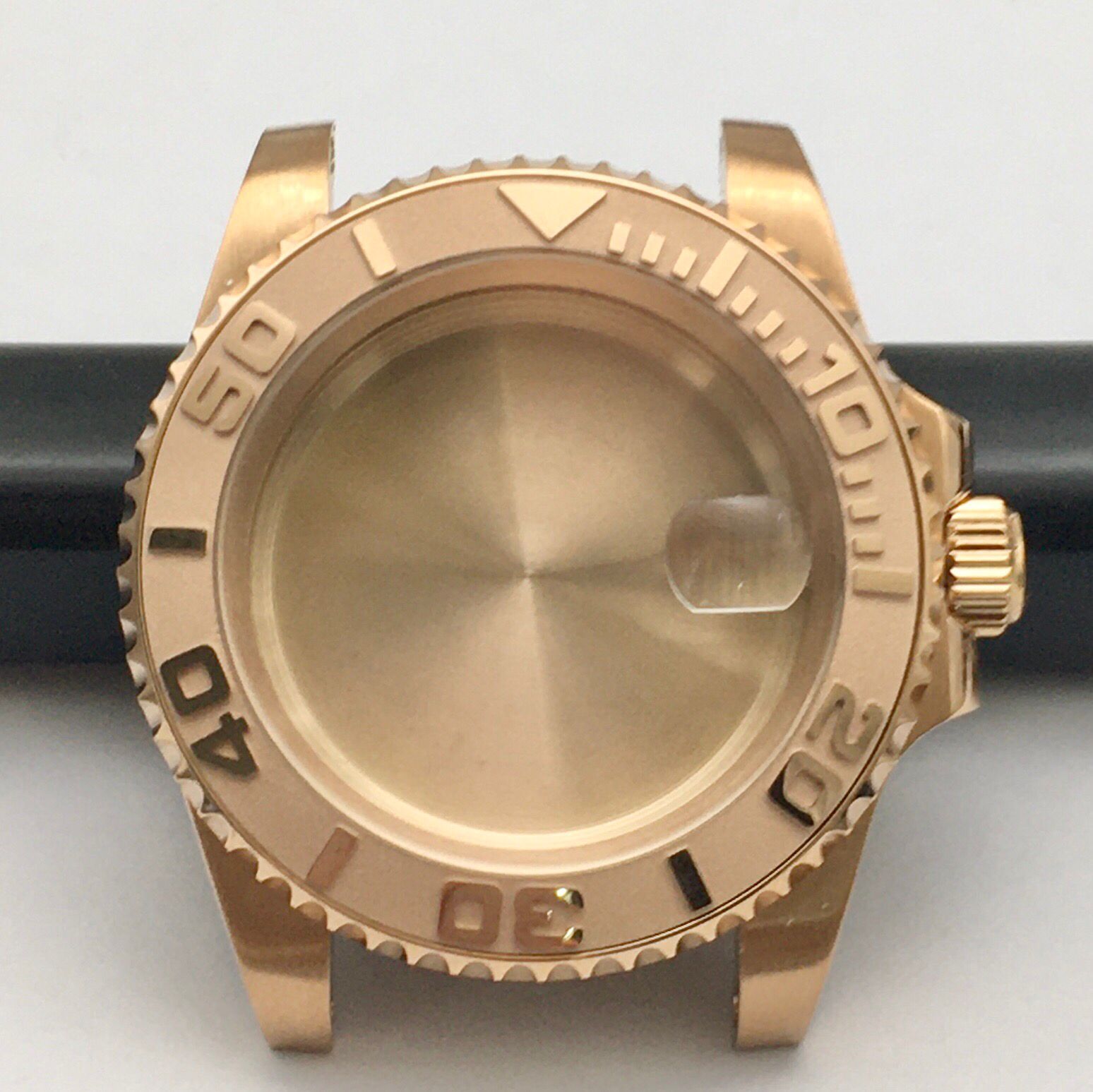 40mm Stainless Steel Rose Gold Watch Case Watch Accessories Men's Mechanical Assembled Case with Bezel for NH35A/NH36 Movement: Rose Gold