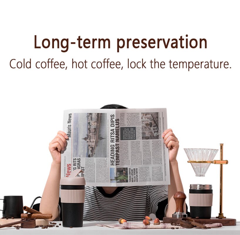 Xiaomi KISS KISS FISH Rainbow Coffee Mug Portable Vacuum Tumbler for Men and WomenBusiness High-end Thermos Warm Travel Mug