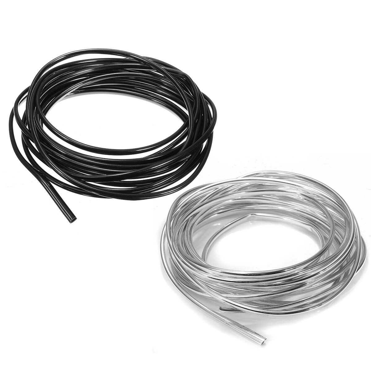 Black/Silver 6 Meters U-Shape Car Door Edge Gard Trim Molding Strip Protectors PVC 6mm x 4mm Universal
