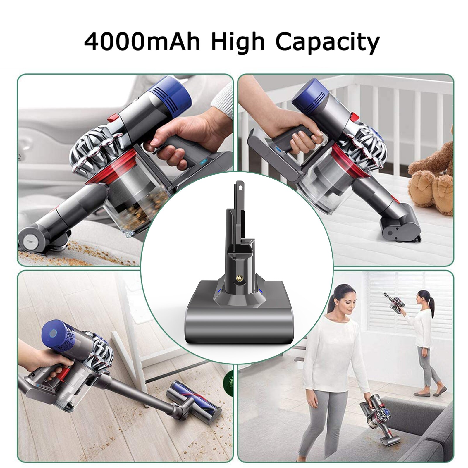 Battool – batterie Rechargeable au lithium pour Dyson V7, 21.6V, 6000mAh/4000mAh, duveteux, Animal V7 Pro, 225403, 229687