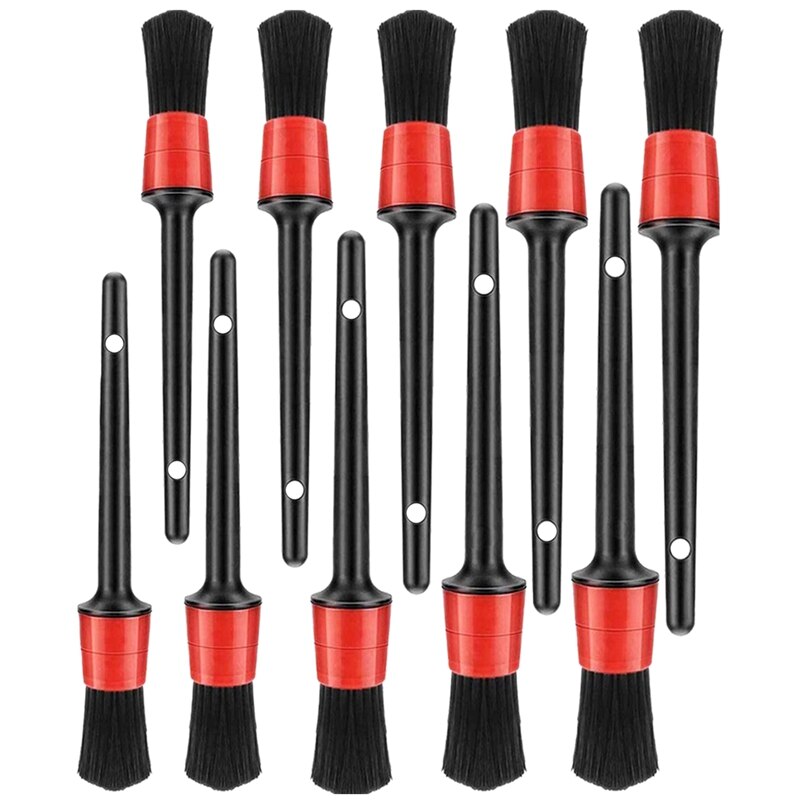 thumbnail image 2 of Braun Automotive Red Crimped Nylon Detailing Brush (AC9RBK) - Stiff Bristle Cleaning Tool 2 of 5