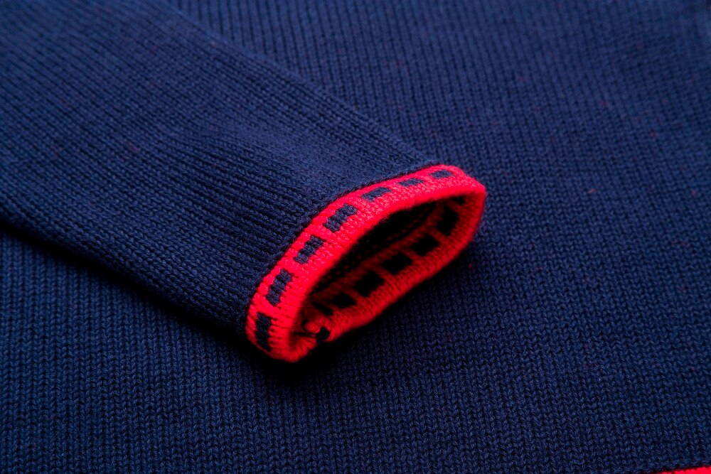 Herfst En Winter, Baby meisje Leuke Trui, Diepe Blauwe Aardbei Patroon Puur Katoen Gebreide Trui, mooie & Lovely