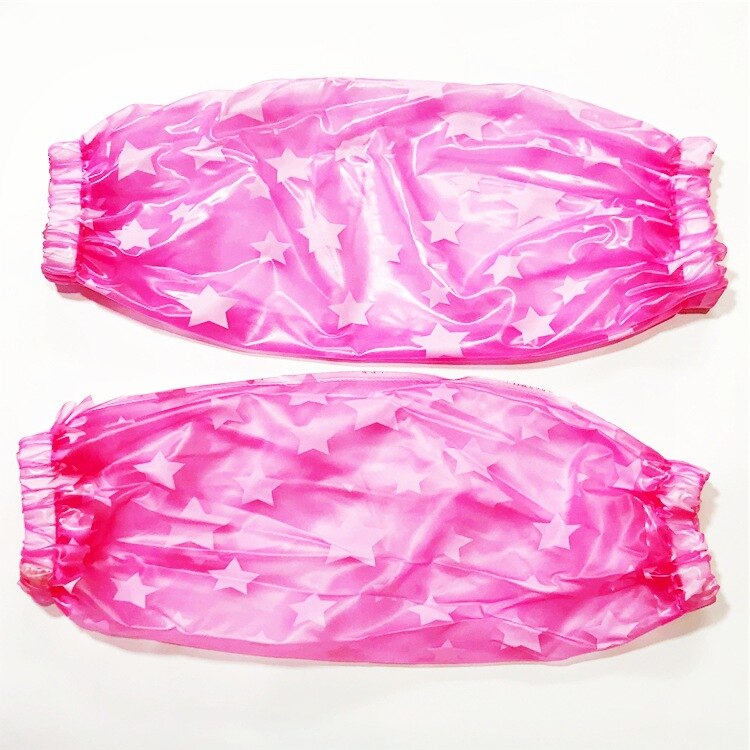 Manga impermeable de Pvc para adultos, manga de limpieza del hogar, patrón de estrella de cinco puntas, antiincrustante para el hogar: Blanco