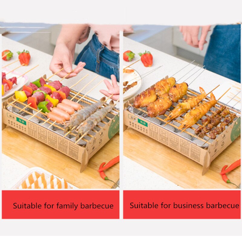 Disposable BBQ Grill Outdoor Home Camping Grill Portable Smokeless Charcoal rotisserie grills bbq grill barbecue outdoor