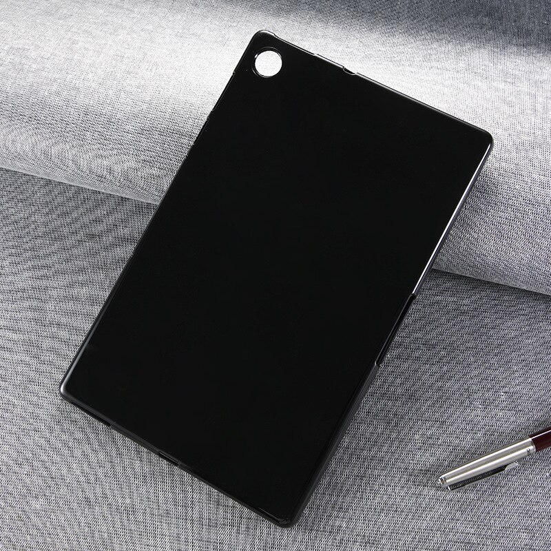 Tablet Case Voor Lenovo Tab M10 Plus TB-X606F X606X Tpu Soft Cover Voor Lenovo M10 Plus 10.3 Inch slim Matte Case + Stylus: Zwart