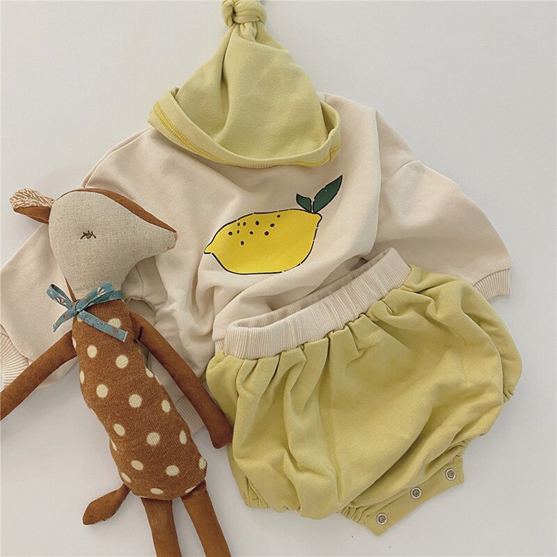 Beauace Baby Mädchen Set 2-teilig - Erdbeer Streifen Sweatshirt + Hose