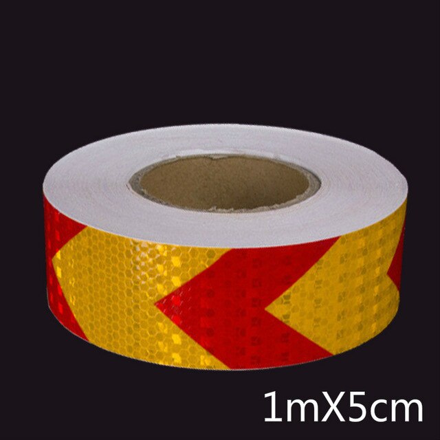 PVC 5*100cm Arrow Sticker Reflective Tape Reflective Conspicuity Safety Warning Lighting Tape Strip for Car Trailers Truck Traff: 55