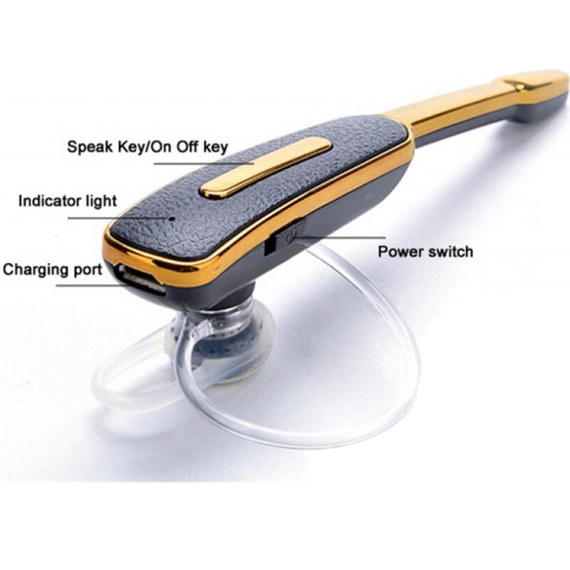 Draadloze Bluetooth Oortelefoon Oorhaak Handsfree Business Sport Stereo Headset Auriculares Met Mic Voor Samsung Smart Phone Android