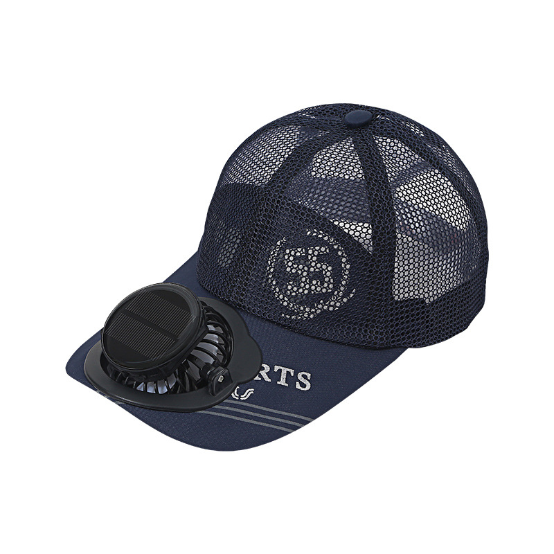 Solarbetriebene Ladung Fan Baseball Kappe Erwachsene Sommer Ich bin Freien Sonnenschutz atmungsaktive Ente Zunge Gittergewebe Deckel Männer Frauen mz130