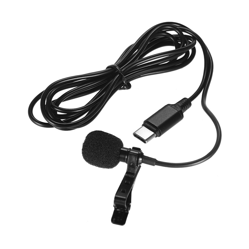 Micrófono condensador con Clip para teléfono inteligente Android, Mini solapa Lavalier, con conector tipo C, sistema de cable