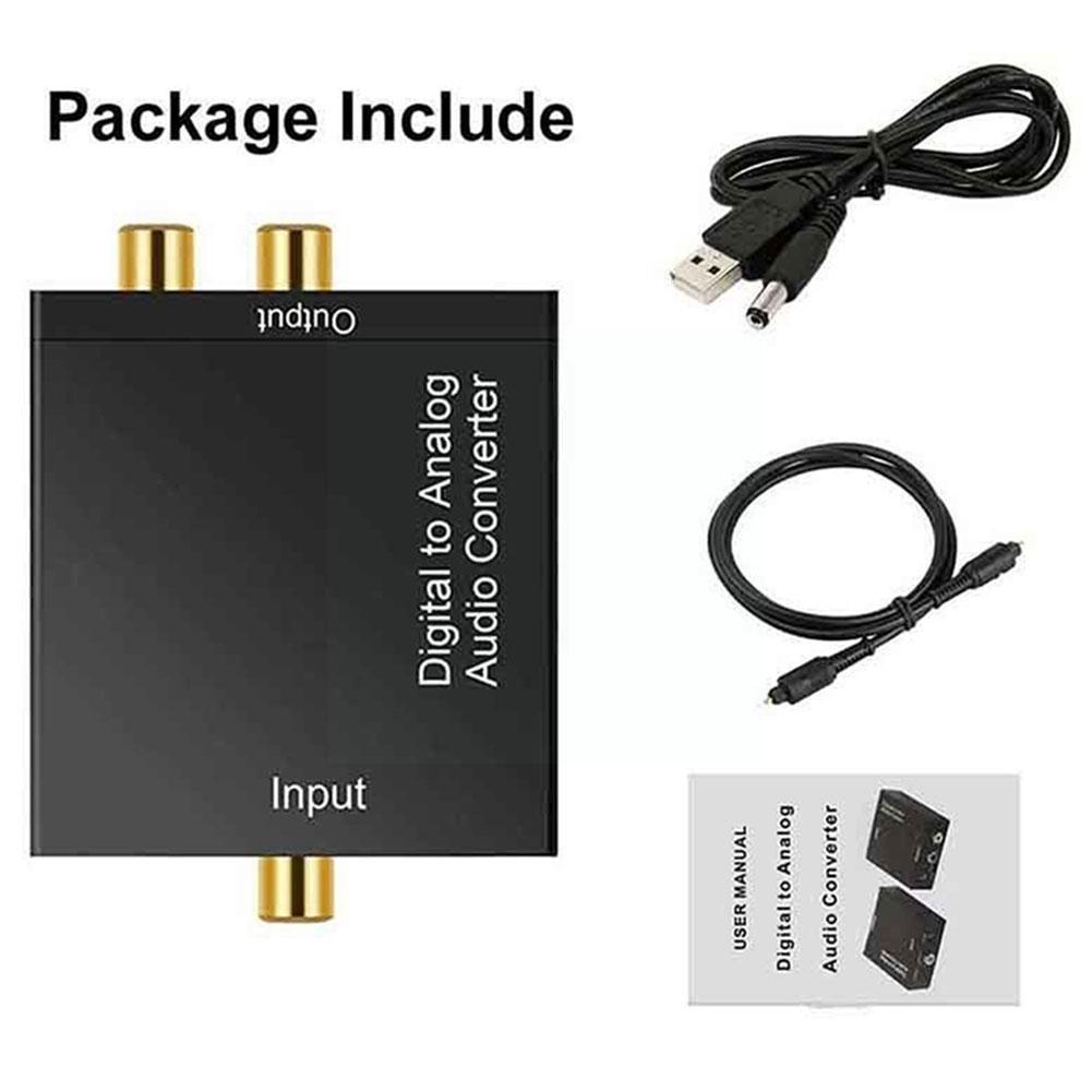 Digital-to-Analog Coaxial Digital Optical To Analog Converter Audio Amplifier ATV Decoder RCA DAC Decoder Audio R/L SPDIF O2V8