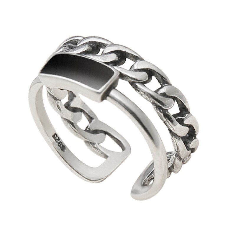 Persoonlijkheid Bohemian Vintage Zwarte Kettingen Ringen Voor Vrouwen Mannen Vintage Ringen Gothic Sieraden Valentines