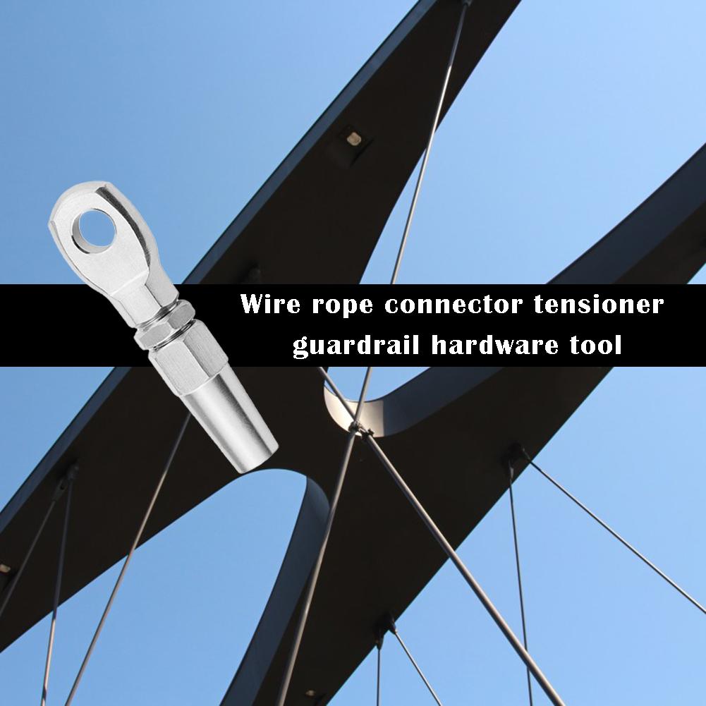 Stainless Steel Wire Rope Connector Guardrail Rigging DIY Fitting Hardware Tools Suitable for Balcony Corridor and Other Railing