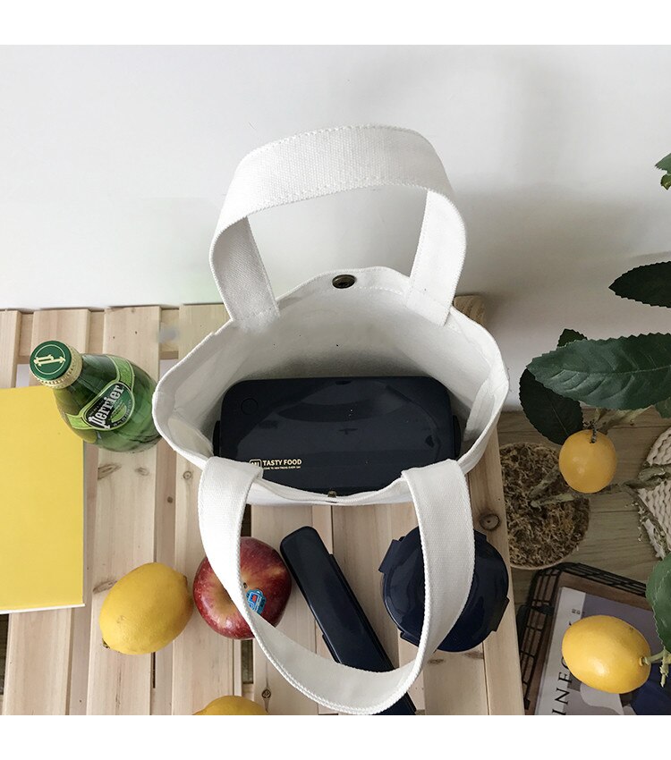 Jedzenie niosące pudełko na obiad urocza torba dziecko zakupy puste Eco klient prezent z płótna przenośne dzieci luzem tkanina w jednolitym kolorze obiad