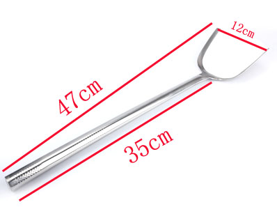 big long spatula shovel chef cooking cocina utensilios Kitchen Utensil Handle full Stainless Steel Metal Turner Soup Spoon wok: 5