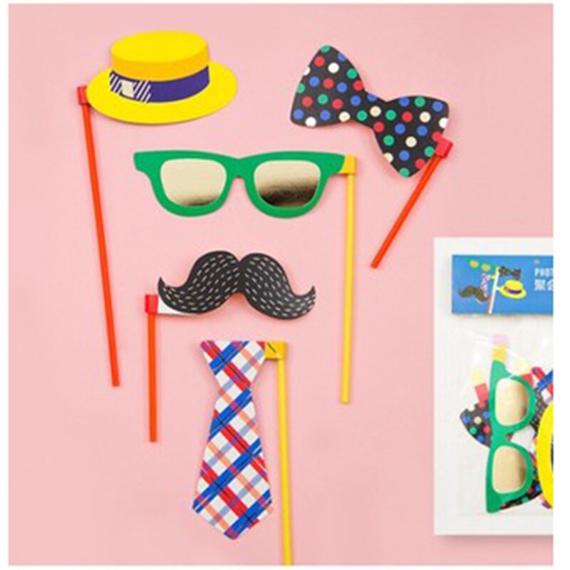 Funny Photo Booth DIY Photo Props Decoration Wedding Birthday Christmas Party Favor Mask Photography Event Supplies