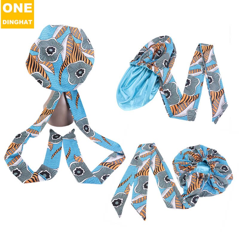 Grand couvre-chef africain Ankara en Satin pour femmes noires, couvre-chef de soins infirmiers, prêt à porter, chimio