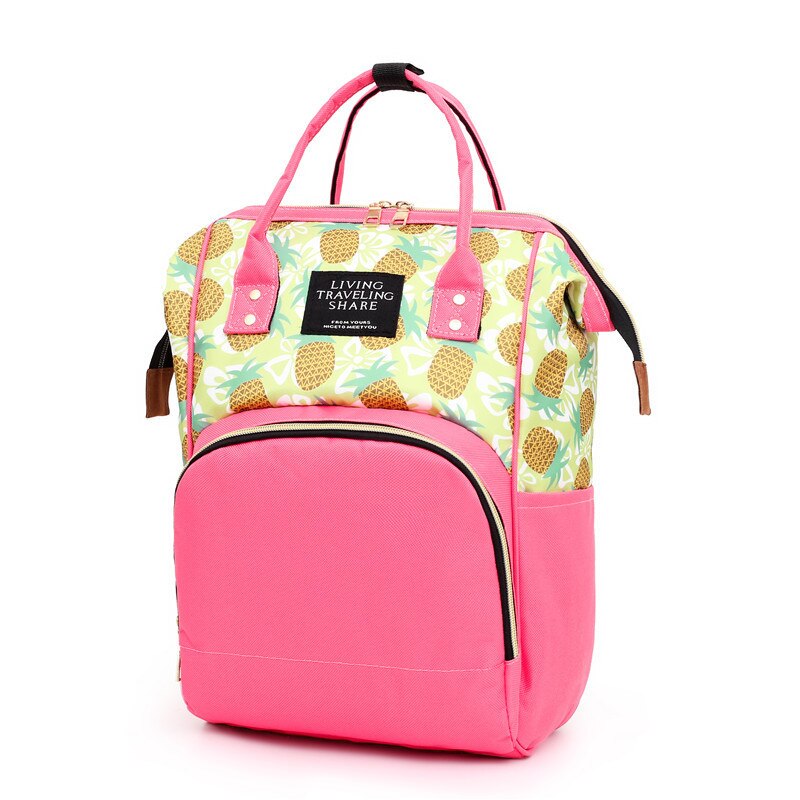 Luiertas Stijl Koreaanse Stijl Multi-Functionele Grote-Volume Rugzak Tas Verpleging Aanstaande Mother 'S Tas: 3389 Pink