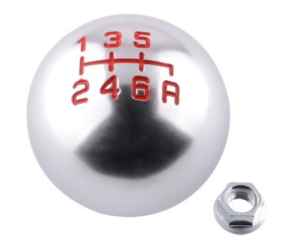 Pommeau de levier de vitesse en aluminium, 5/6 vitesses, en forme de boule, M10 x 1.5, pour Honda Fit Civic City FD2 FN2 EP3 TYPE R DC2 DC5 AP1 AP2 S2000 F20C: Orange