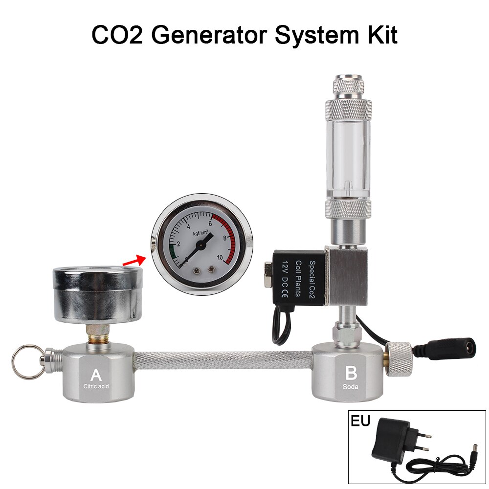 Aquarium Accessories DIY With Solenoid valve For Aquatic Plant Growth Aquarium CO2 Generator System Kit Bubble Counter Diffuser
