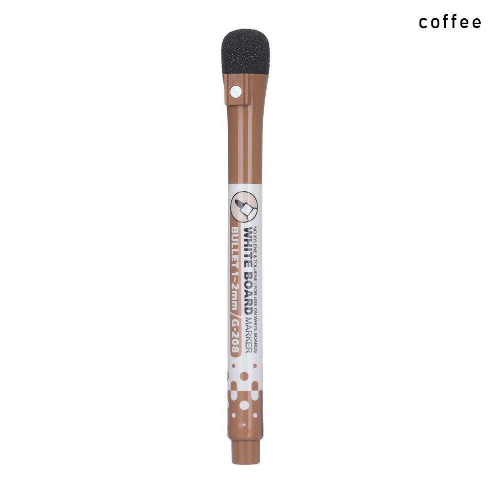 1 PC Löschbaren Magnetische Whiteboard Stift Trockenen Weiß Gremium Marker Magnet Radiergummi Büro Schule Liefert 8 farben Erhältlich: Kaffee