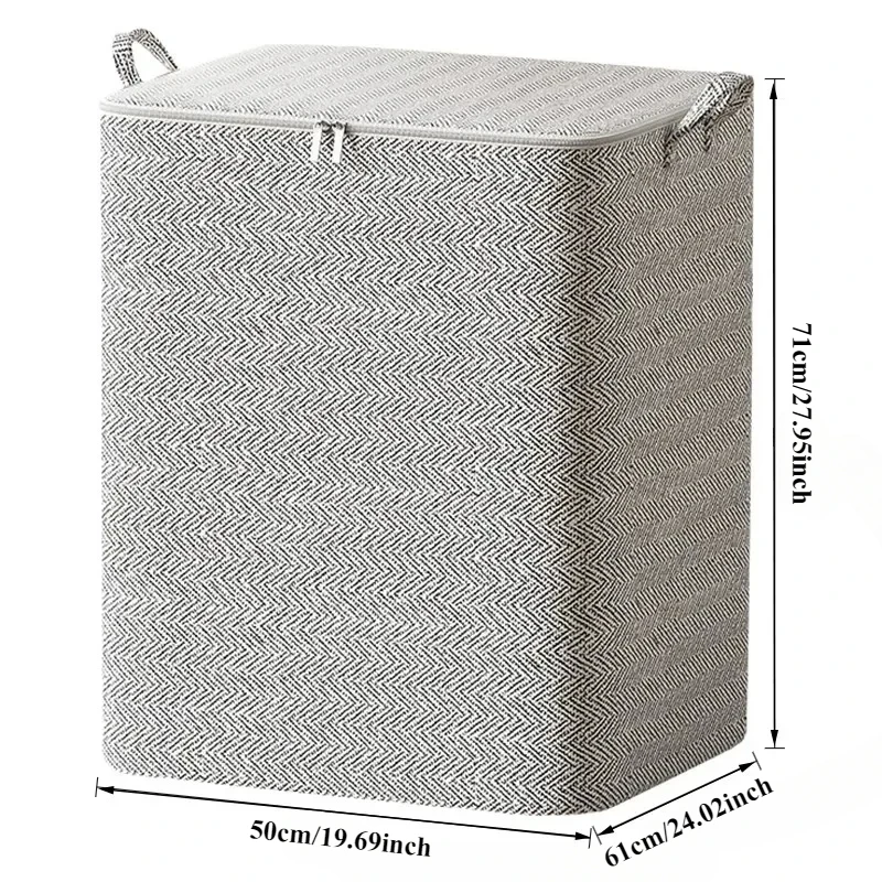 Cajas de almacenamiento estereoscópicas, cajas de almacenamiento para el hogar con ventanas, cajas organizadoras, almacenamiento de armario plegable de gran capacidad de tela: Caqui oscuro