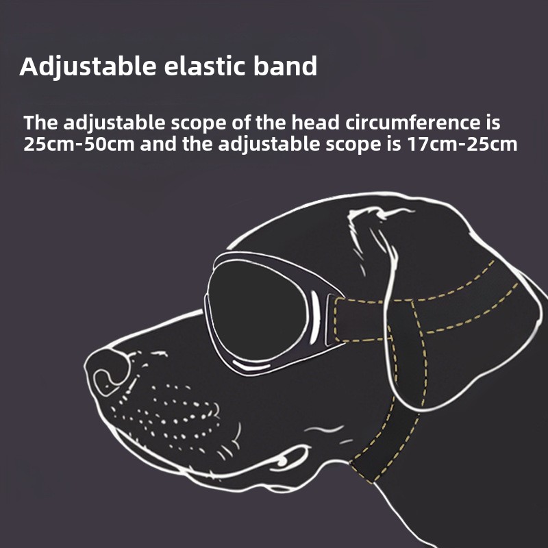 Lunettes de soleil réglables pour animaux de compagnie, Anti-UV, Protection des yeux, noires, largement utilisées, fournitures pour chiens de compagnie