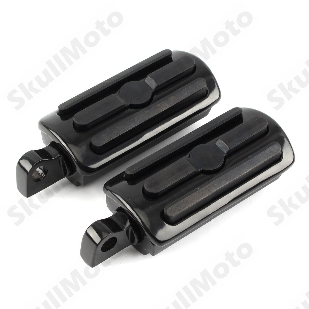 Motorcycle Black Highway Foot Pegs 3 Slotted Rear Front Footrest Pedals For Harley Softail V-Rod Sportster XL 883 1200 UNDEFINED
