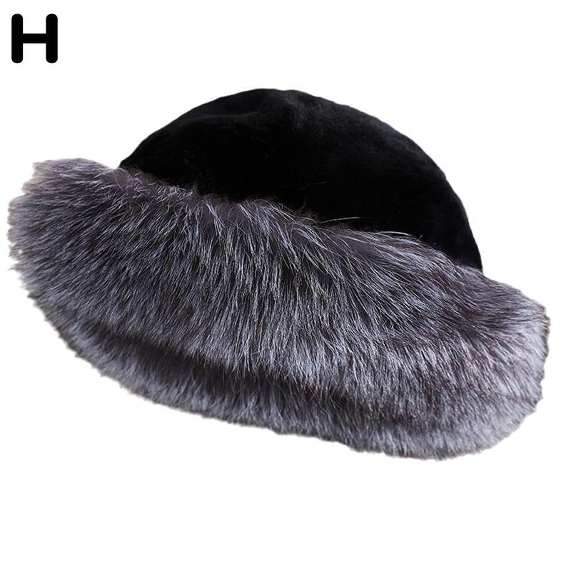 Winter Women Hat Soft Fluffy Faux Fur Hats Thicken Warm Hat Thick Beret Ladies Hat Winter Headgear: One-size Silver Fox