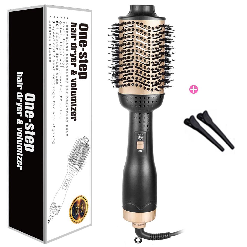 Hete lucht föhn borstel en volumizer 4 in 1 negatieve Ionen 1000W Stijltang en Curler voor alle haar soorten styler kam: VS