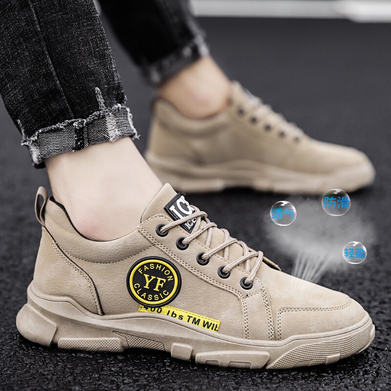 Mænd sko sneakers udendørs fritids sko sportssko snøre fritidssko herre lette fritid åndbare sko